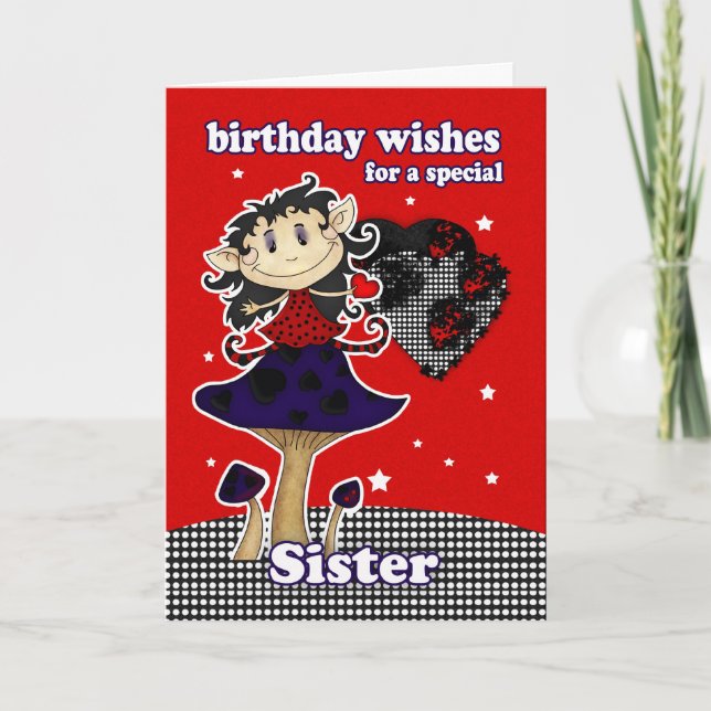 voeux d'anniversaire soeur carte de voeux avec got (Devant)