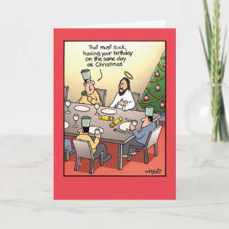 Voeux d'anniversaire Suck Humour Carte de Noël