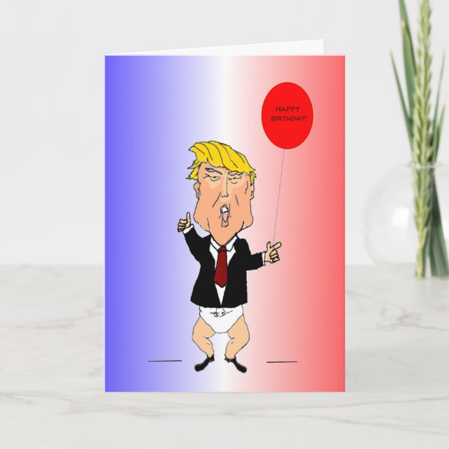 Voeux de carte d'anniversaire de Trump (Devant)