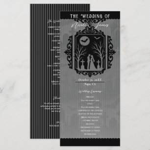 Voeux de cimetière Programme de mariage gothique n