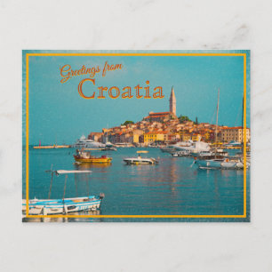 Voeux de Croatie Carte postale Vintage