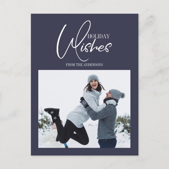 Vœux de fêtes Photo de Noël Carte postale (Devant)