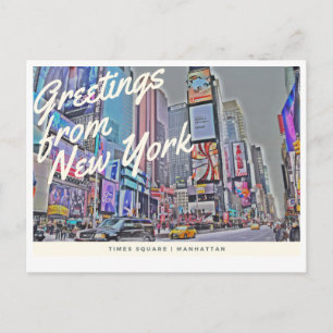 Voeux de la carte postale Carré du New York Times