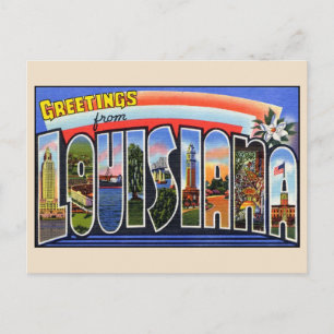 Voeux de Louisiana Grande Lettre Carte postale