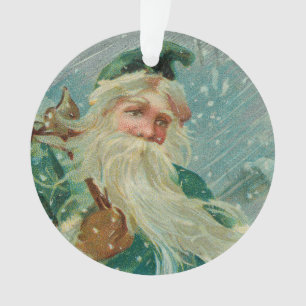 Vœux de Noël-Carte postale rétro du Père Noël