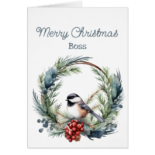 Voeux de Noël pour la couronne d'oiseaux de poulet