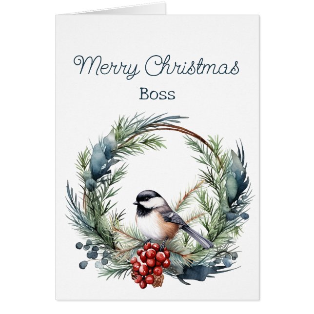 Voeux de Noël pour la couronne d'oiseaux de poulet (Devant)