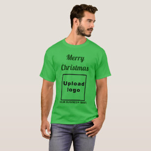 Vœux de Noël professionnels sur un T-shirt vert