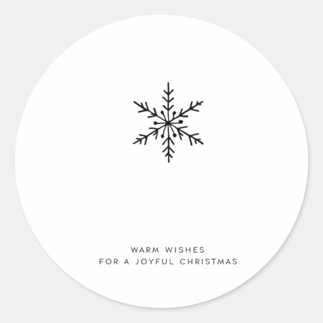 Voeux de Noël Stickers Flocon de neige (Devant)
