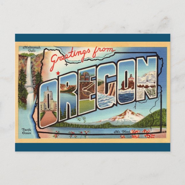 Voeux de voyage Oregon Carte postale (Devant)