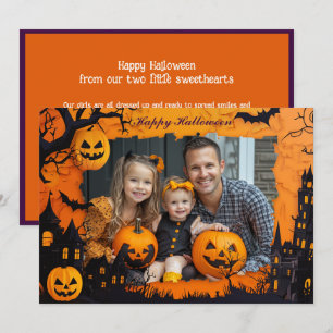 Vœux d'Halloween avec carte photo personnalisée