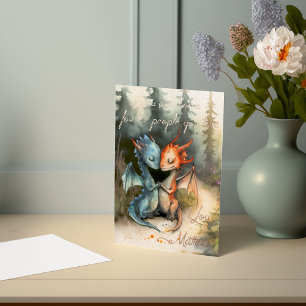 Vœux En Aluminium Carte de dragonne personnalisée avec feuille de cu