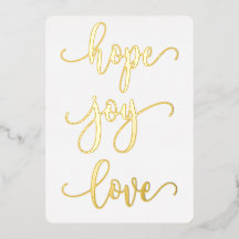 Carte de Noël Gold Foil