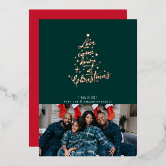 Vœux En Aluminium Carte de Noël Love Came Down Foil