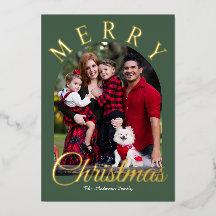 Carte de Noël photo Foil