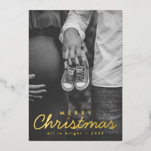 Vœux En Aluminium Carte de voeux de Noël Faire-part grossesse