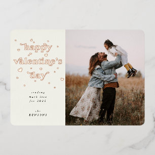 Vœux En Aluminium Heureuse Sainte-Valentin d'huile + Carte photo de