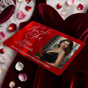 Vœux En Aluminium Ruby Shine Foil Carte de remerciements