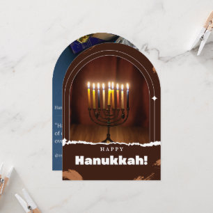 Vœux Joyeux Hanouka Invitation