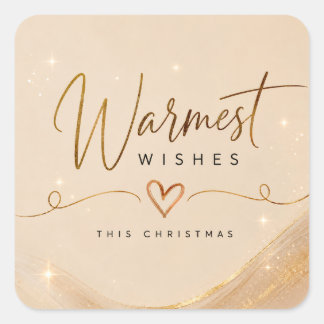 Vœux les plus chaleureux autocollant de Noël