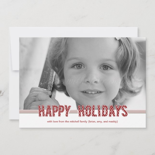 Voeux piqués Cartes de Noël/ Cartes photos de vaca (Devant)