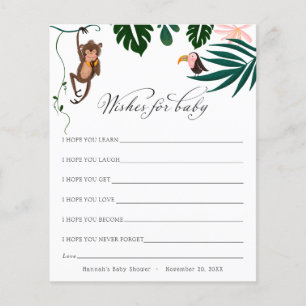 Voeux pour Baby Jungle Baby shower Carte postale