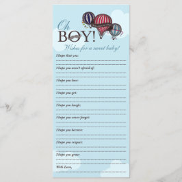 Voeux pour bébé - carte mémoire Baby shower