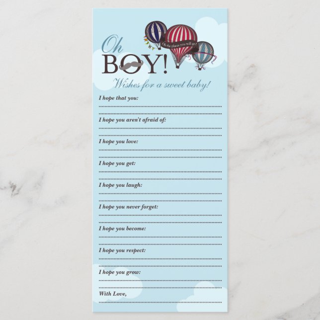 Voeux pour bébé - carte mémoire Baby shower (Devant)