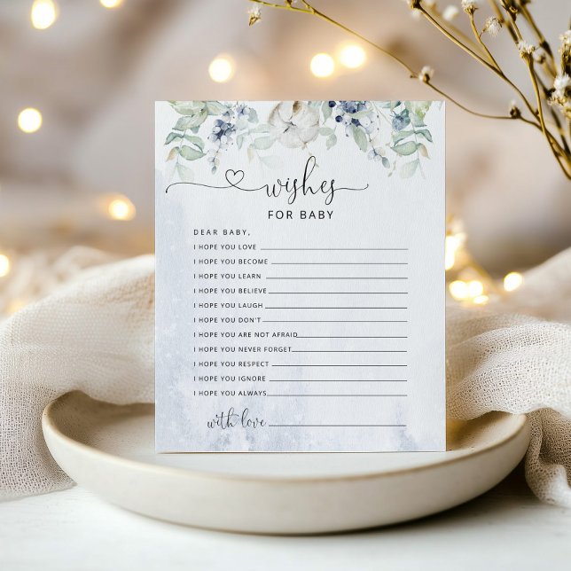 Voeux pour carte bébé. Souhaits d'hiver pour bébé (Créateur téléchargé)