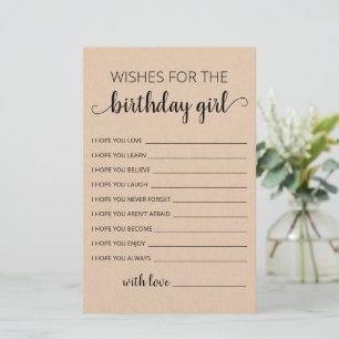 Vœux pour la carte de fête d'anniversaire de la fi