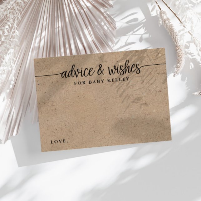 Voeux pour les cartes de conseil Kraft Customisées (Créateur téléchargé)