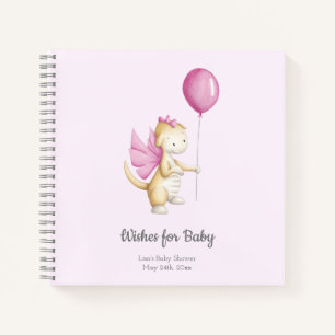 Voeux roses pour Baby Dragon Baby shower Livre d'i