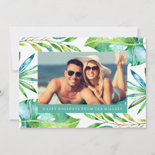Voeux tropicaux   Carte photo de vacances