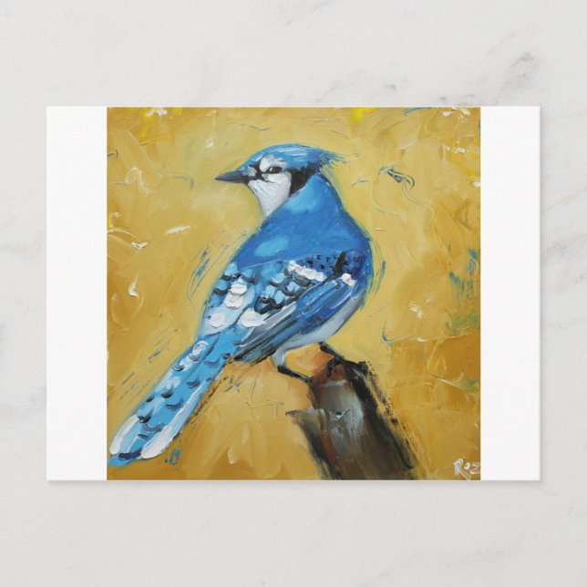Vogel#39 Blaujay Postkarte (Vorderseite)