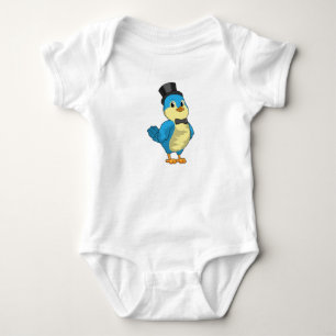 Vogel als Bräutigam mit Band Baby Strampler
