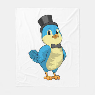 Vogel als Bräutigam mit Band Fleecedecke