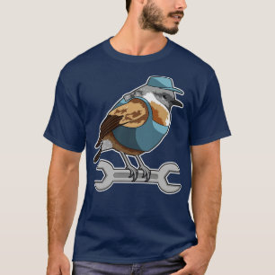 Vogel als Zeichner mit Wrench T-Shirt