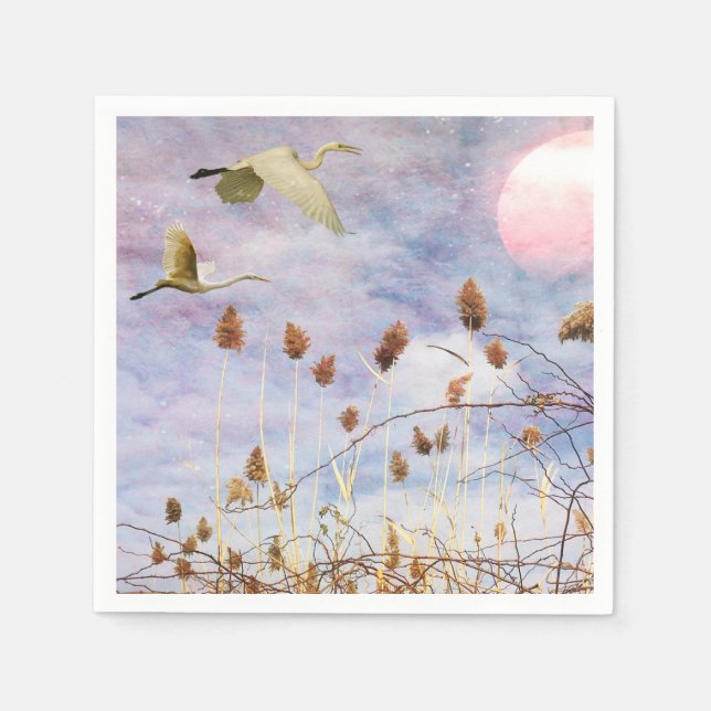 Vögel am Meer Serviette (Vorderseite)