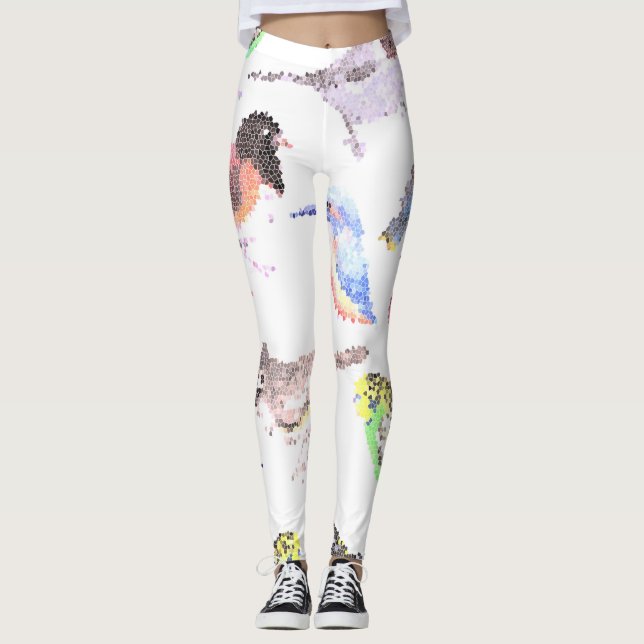 Vögel Amerikas - Heimtiere und Mosaike von Wildvög Leggings (Vorderseite)