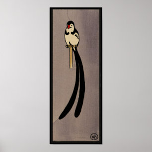 Vogel - Antiquarian, bunte Buchillustration Poster