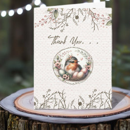 Vogel-Aquarell-Faltkarte "Danke" Dankeskarte