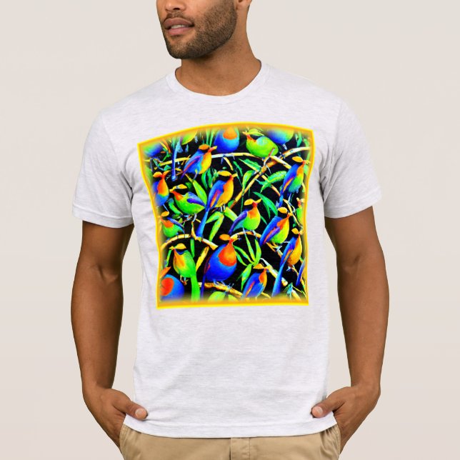 Vögel auf Baummalerei. Jetzt kaufen T-Shirt (Vorderseite)