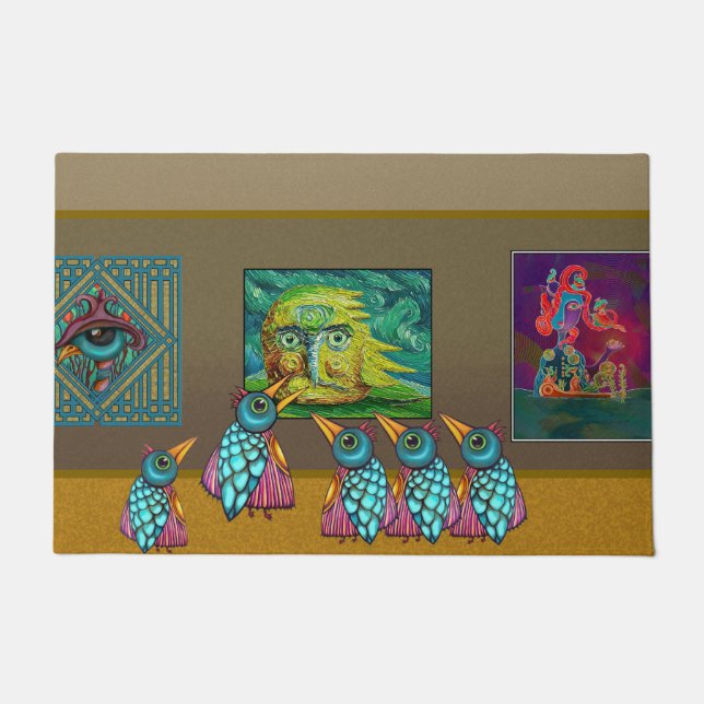 Vögel auf der Galerie Fußmatte (Vorderseite)