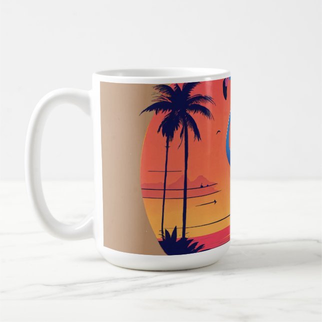 Vögel auf der Leitung – Cartoon-Flock Tee Kaffeetasse (Links)