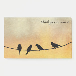 Vögel auf Draht Post-it Klebezettel