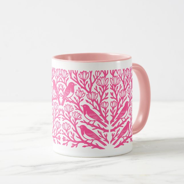 Vögel auf einem Baum Tasse (VorderseiteRechts)