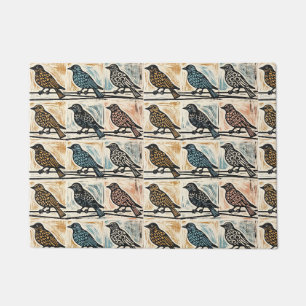 Vögel auf einem Draht Fußmatte