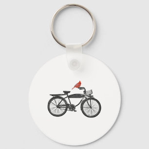Vogel auf einem Fahrrad Schlüsselanhänger