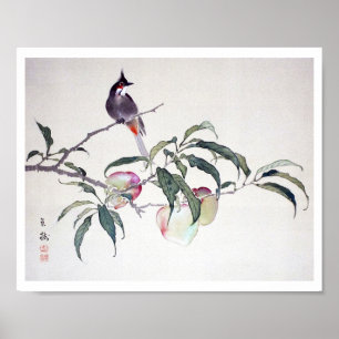Vogel auf einem Pfirsichbaum, Imao Keinen Poster