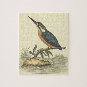 Vogel auf einem Zweig, Vintag Look Jigsaw Puzzle